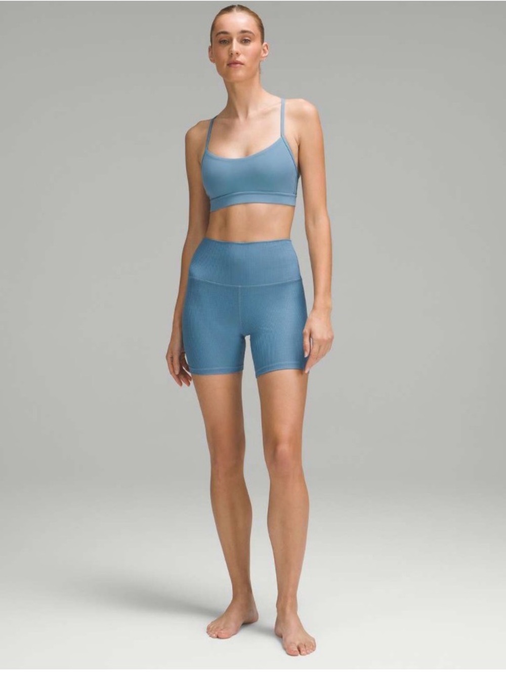 Lululemon High-Rise Yoga Short 6" *Grid Texture
Utility Blue Size 10